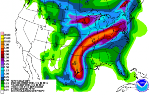 Rain potentials over the course of the next few days.