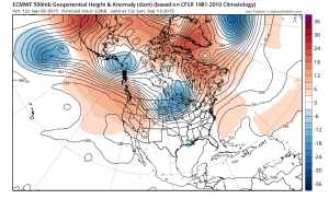 European 240 hour forecast for Saturday 9/12/2015