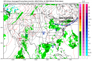 BACKDOOR COLD FRONT MOVES THROUGH