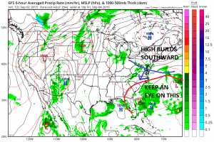 GFS 54 HR FRIDAY 2PM BACKDOOR PUSHES SOUTH..LOWS OFF SE US COASTLINE
