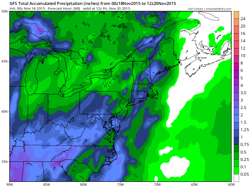 Rain Moving into NY NJ CT PA Thursday, Rain/Snow Showers Saturday Night