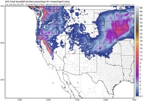gfssnow2 snow forecast ski resorts