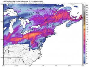gfs weather model snow & ice