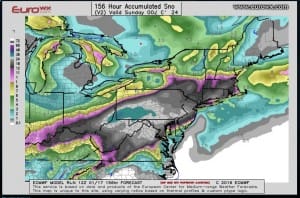 EUROSNOW models forecasting late week snow threat