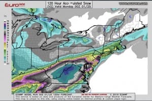 EUROSNOW european model brings snow north