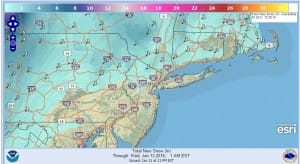 snow for nyc snowfall forecast