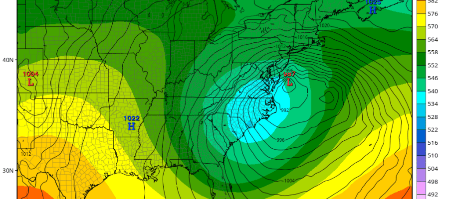 european model brings snow north