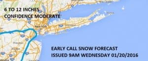 Long Island Snowfall Forecast