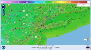 newyork Milder Air Moving To Northeast