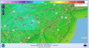 philadelphia Milder Air Moving To Northeast