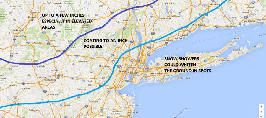 snow amounts, snow for nyc