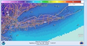 long island weather cold