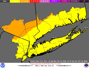 Ice Storm Underway Inland