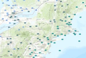 TEMPS rain snow on schedule