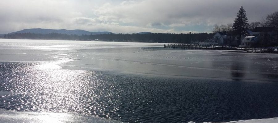 Blizzard On The Frozen Lake