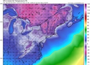 gfs120 NYC Temperatures Below Zero Sunday?
