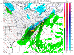 gfs126 GFS Long Range Model Winter Storm Threat