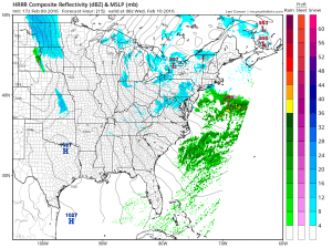 hrrr15 Snow Tonight Not Impressive