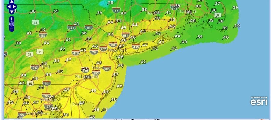 rain tonight colder monday
