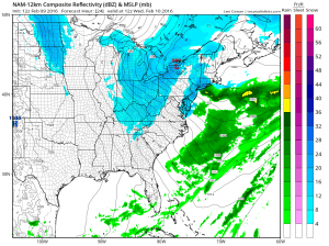 nam24 Snow Tonight Not Impressive