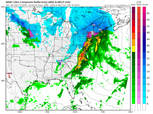 nam84 Snow Ice Rain coming Monday