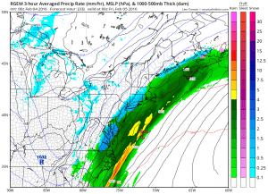 rgem33 RGEM Model Snowfall Forecast