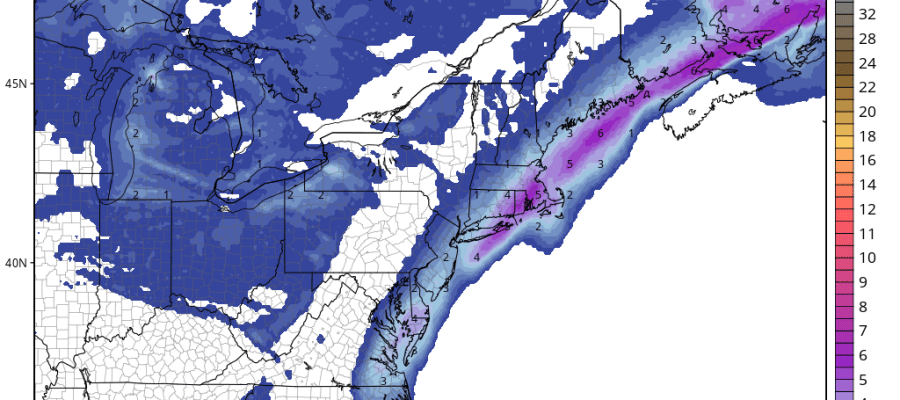 RGEM Model Snowfall Forecast