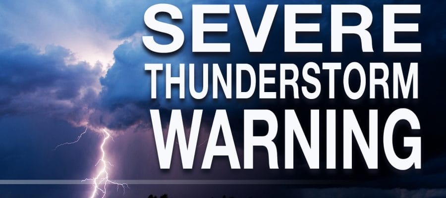 Severe Thunderstorms Moving East