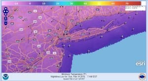 sunday Coldest Winter Weekend