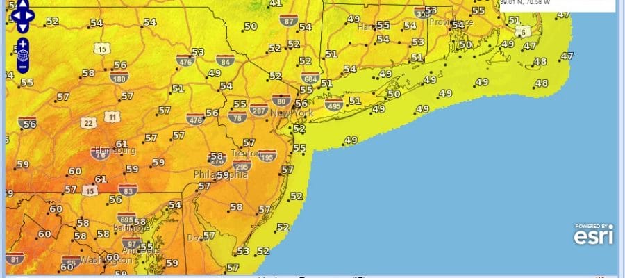 New Jersey Pennsylvania Weather Winter Spring Weekend