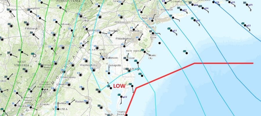 Ice Storm Underway Inland