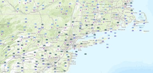 TEMPS Snow Moving But Drying Up