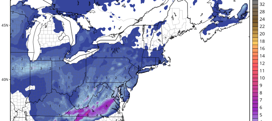 Updated National Weather Service Snowfall Forecasts