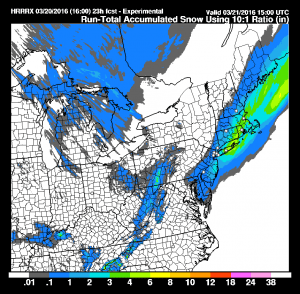 hrrrsnow Snow Spreading Northward