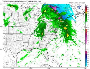 nam48 weather models Show Typical Early Spring