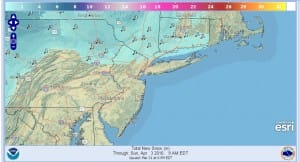 snow Shower Threat Snow Burst Strong Winds Sunday