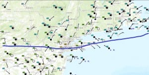 temps Backdoor Cold Front Dropping South