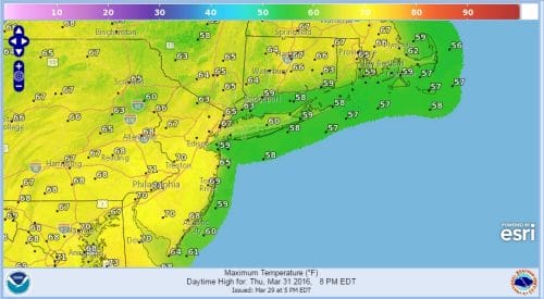 thursday Winds Subside Tonight Warming