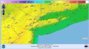 thursday Gusty Winds Warm Temperatures