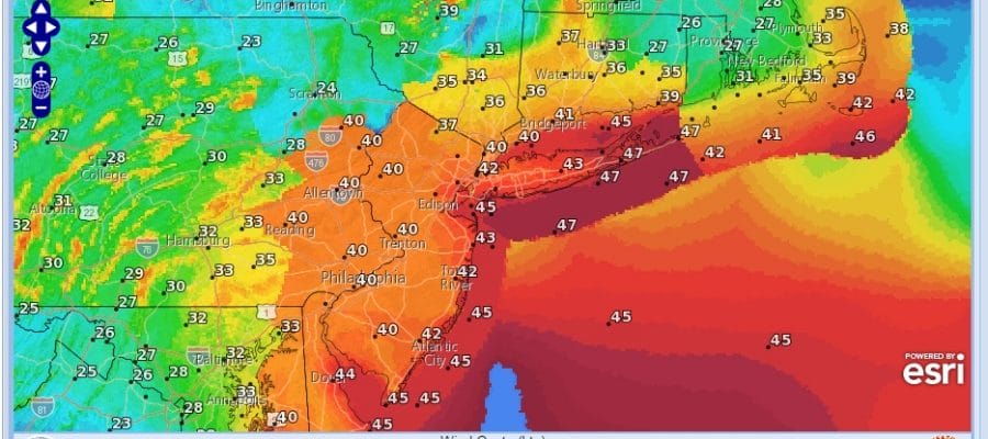 Shower Threat, Snow Burst Strong Winds Sunday