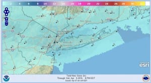 SNOW Snowfall Forecast Saturday April 9