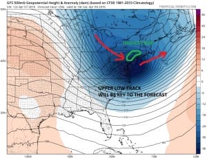 gfs54 Snowfall Forecast Saturday April 9