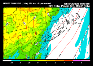hrrrprecip HRRR Model Rainfall Overnight