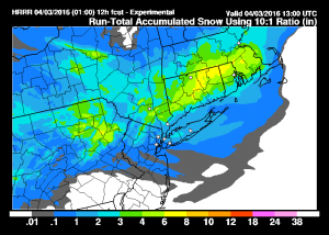 hrrrsnow Thunderstorms Snow Wind Latest Snow Maps