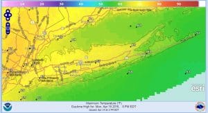 monday Long Island Weather April 15-19