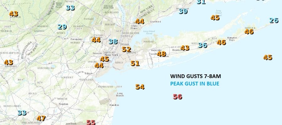 Strong Winds Gusts 70 mph