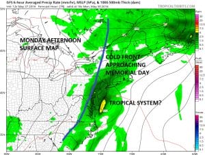 GFS78 Memorial Day Hinges On Tropical System