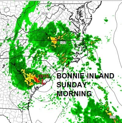 Bonnie Stalled Offshore South Carolina