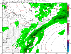 gfs36 Bonnie Rains Moving Northward