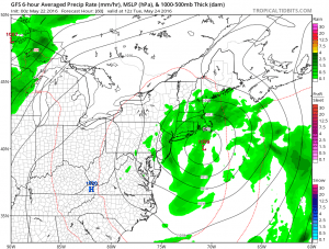 gfs60 Rain Overnight Moving East